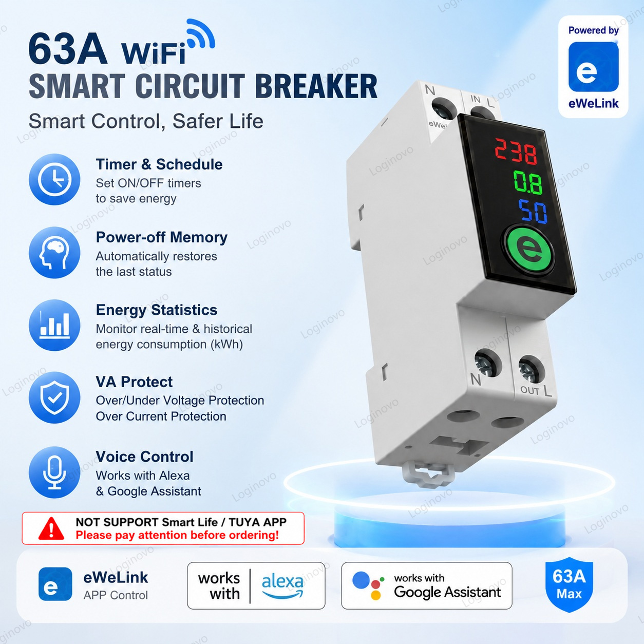 Smart Home Energy Monitor - Ewelink Akıllı WiFi Devre Kesici Röle