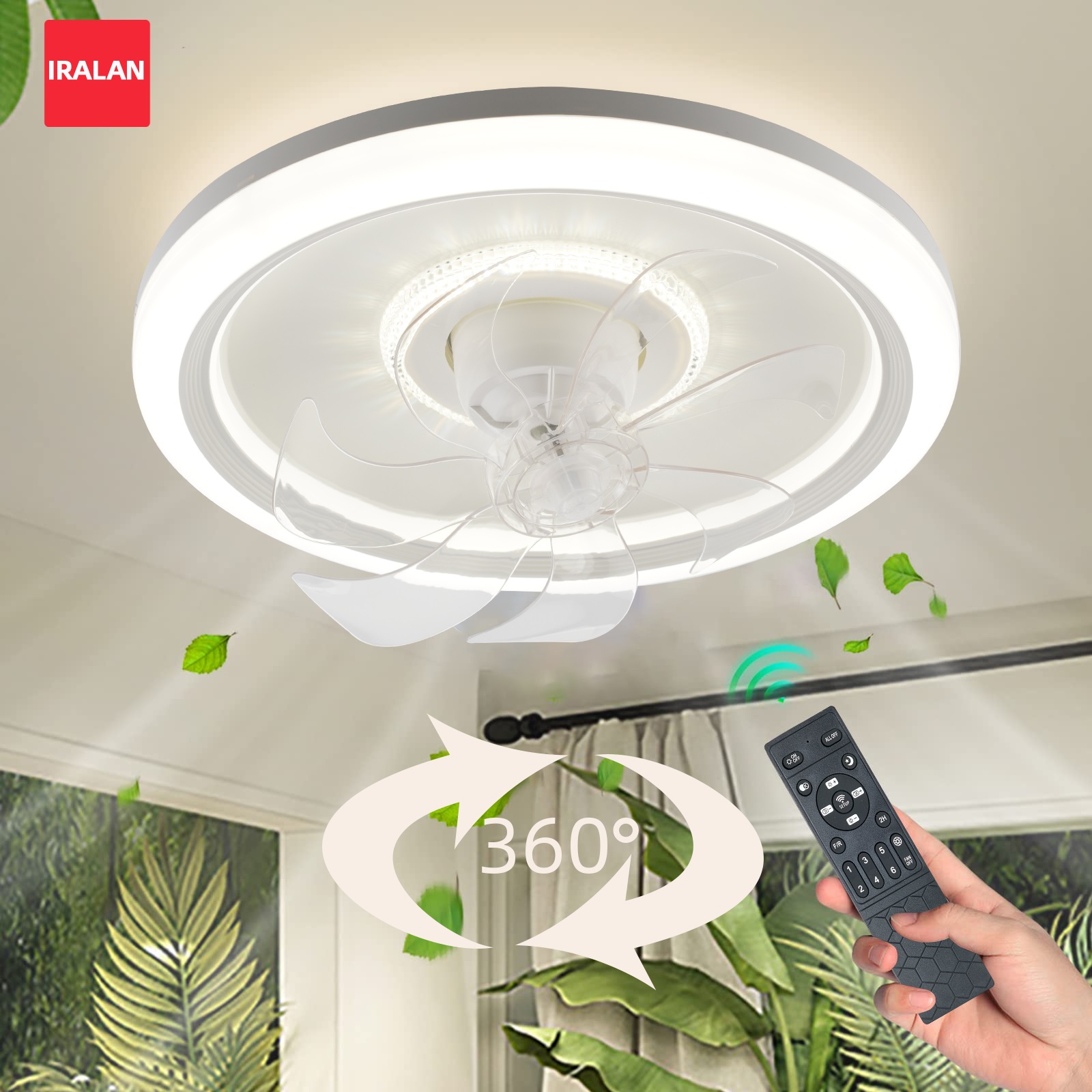 Smart Ceiling Fan - IRALAN Minimalist Tavan Vantilatörü Lambası 6