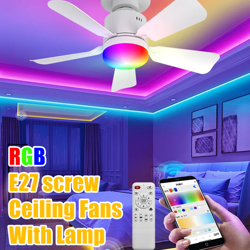Smart Ceiling Fan - RGB LED tavan vantilatörü lambaları E27