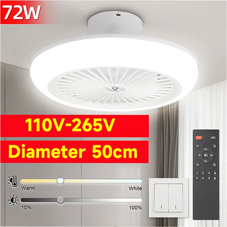 Smart Ceiling Fan - 72W Tavan Vantilatörü Tavan Işık 85-265V