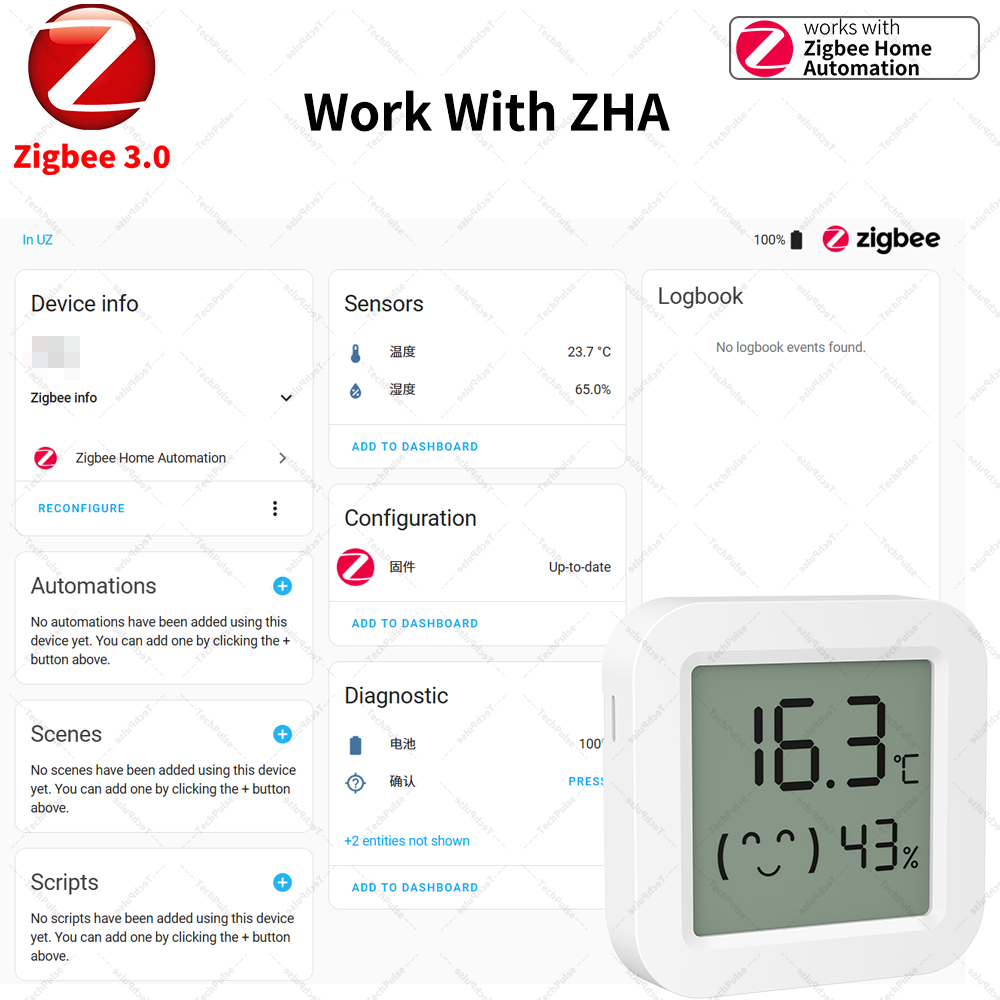 Smart Home Yandex - Zigbee 3.0 Sensör Sıcaklık Nem Sensörü