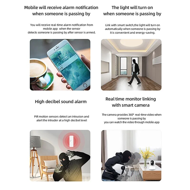 Tuya WiFi Zigbee PIR Hareket S - Smart Home Security incelemesi ve fiyatı