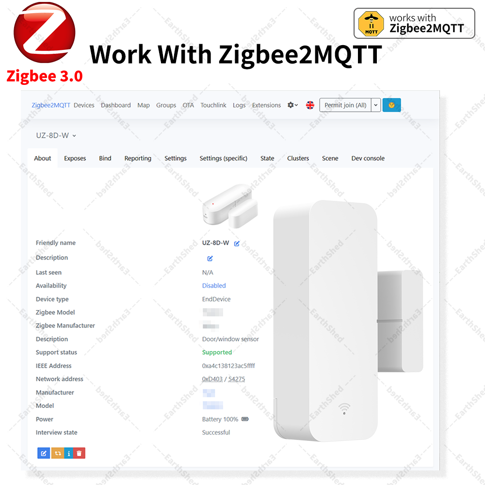 Zigbee 3.0 Kapı Sensörü Pencer - Smart Home Yandex incelemesi ve fiyatı