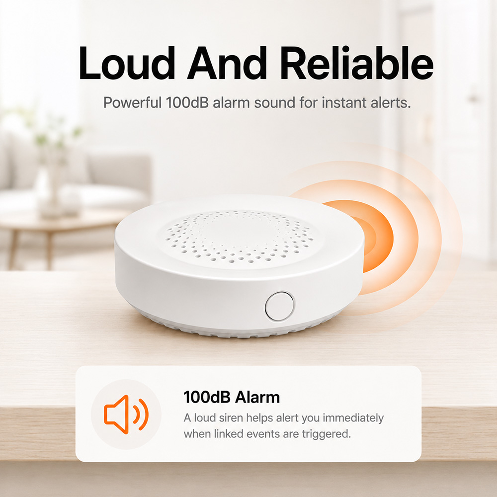 Tuya Zigbee Siren Alarmı 100dB - Smart Home Yandex incelemesi ve fiyatı