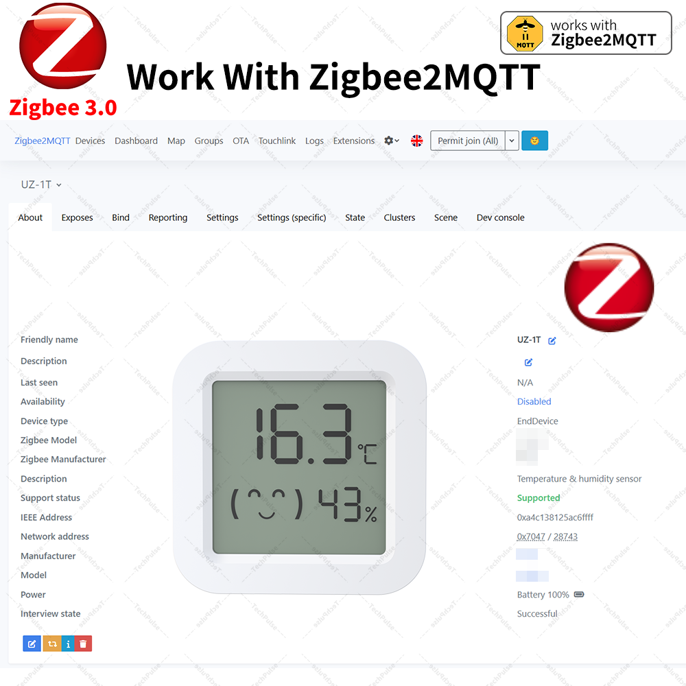 Zigbee 3.0 Sensör Sıcaklık Nem - Smart Home Yandex incelemesi ve fiyatı